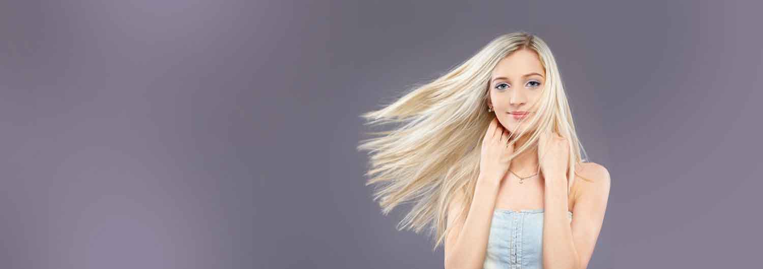 Dettaglio cura e bellezza capelli donna